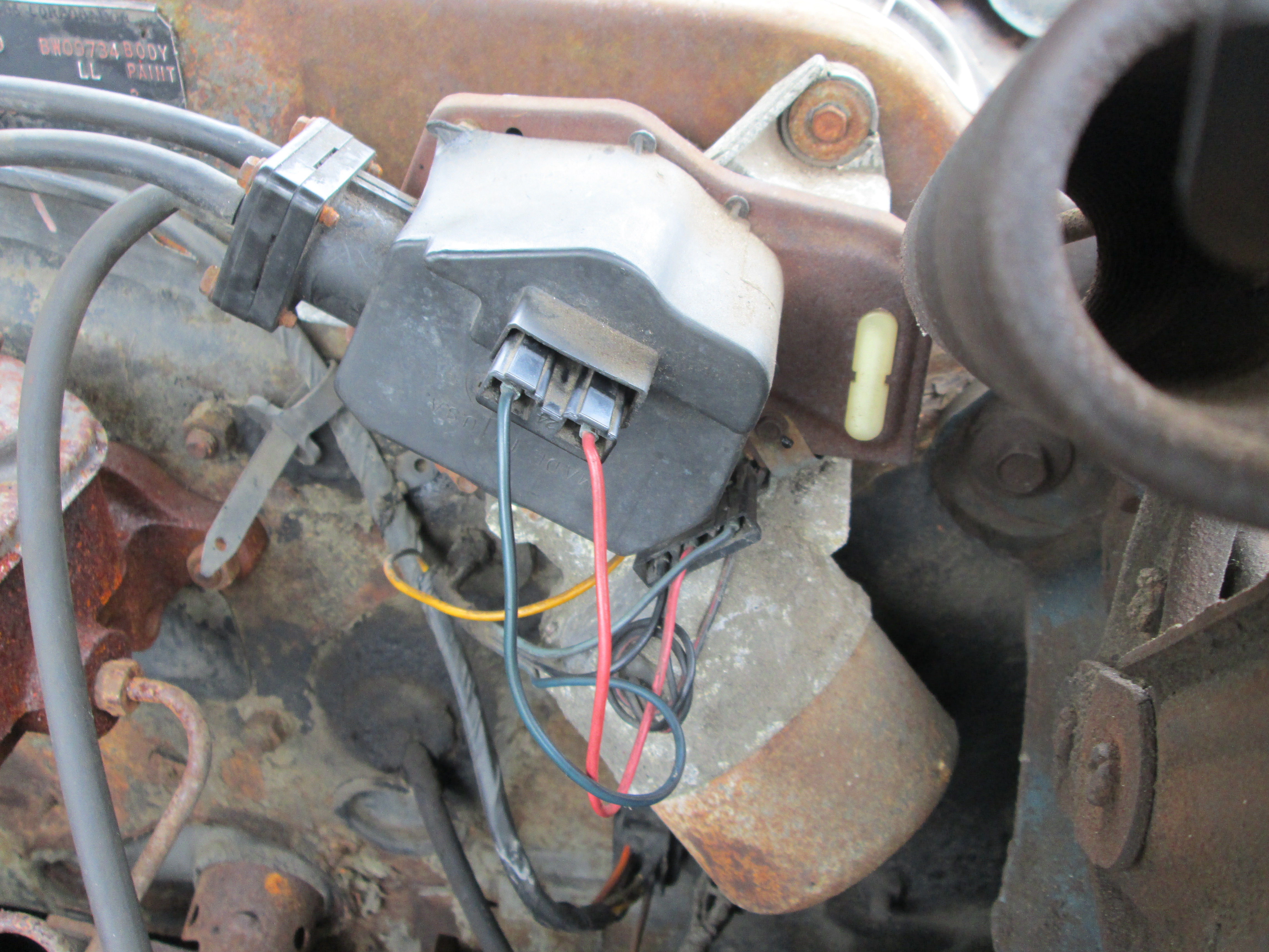 The motor that drives the wipers. Doesn't work right, appears to have a grounding issue, if you short it against the side of the car, it'll work. Will be ordering a new motor from Classic Industries.